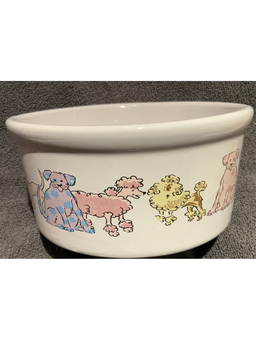 6” Dog Food/Water Bowl with Dogs Along All Sides